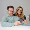 OPULIZE BLU Blue-Light-Filter Reading Glasses for Women and Men, Round Frame, 3-Pack, +3.50 view 3