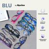 OPULIZE BLU Blue-Light-Filter Reading Glasses for Women and Men, Round Frame, 3-Pack, +3.50 view 4