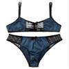 MSemis Men's Sissy Lingerie Set, Sheer Lace Bra and Thong, Dark Blue, M view 4