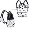 Diaper Bag with White Stars and Red Pattern, Large-Capacity Baby Backpack view 2