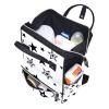 Diaper Bag with White Stars and Red Pattern, Large-Capacity Baby Backpack view 4