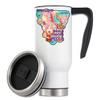Kinky Hentai Meaty Sauce Pizza Girl Thermal Travel Coffee Mug, 480 ml, White view 1