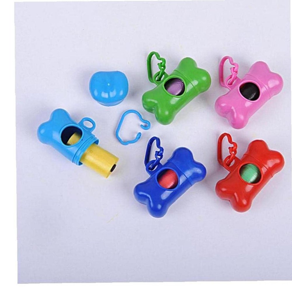 TOSSPER 1pc Bone-Shaped Poop Bag Dispenser, Pink