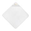 Interbaby 01229-18 ANIMALITOS Baby Hooded Bath Towel, White and Gray view 2
