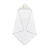 Interbaby 01229-18 ANIMALITOS Baby Hooded Bath Towel, White and Gray view 3