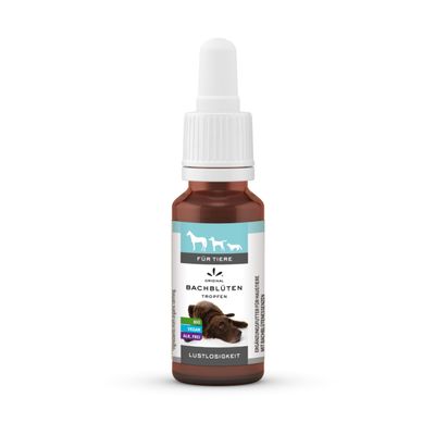 Lemon Pharma Bach Flower Drops for Animal Listlessness, Motivation for Cats and Dogs, Organic & Vegan
