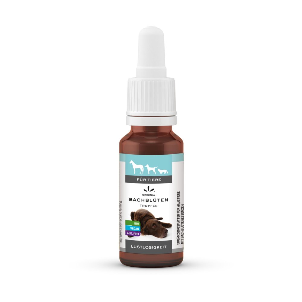 Lemon Pharma Bach Flower Drops for Animal Listlessness, Motivation for Cats and Dogs, Organic & Vegan