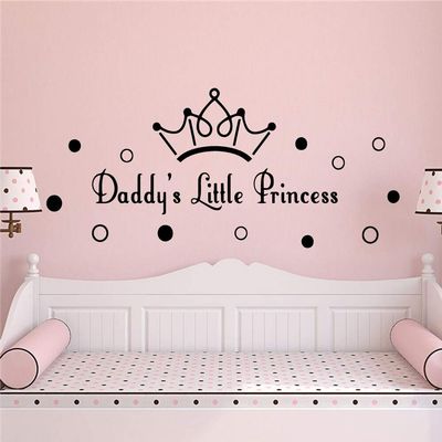 Zdklfm69 Princess Cartoon Quote Vinyl Wall Decal, 113 x 50 cm