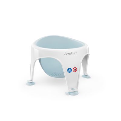 Angelcare Ergonomic Bath Ring for Large Bathtubs or Showers, Light Aqua, Soft Comfortable Seat