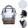 Diaper Backpack with Fallow Deer and Magical Book Print view 3