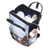 Diaper Backpack with Fallow Deer and Magical Book Print view 4