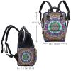 Mandala Diaper Bag Backpack, Large Capacity view 2