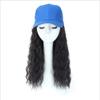 Chtom Women's Long Curly Wig, Gradient Heat-Resistant Fiber, Black, Color A view 1