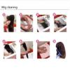 Chtom Women's Long Curly Wig, Gradient Heat-Resistant Fiber, Black, Color A view 3