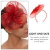 ABOOFAN Red Flower-and-Feather Fascinator Headband for Women and Girls, Cocktail and Wedding Parties, ECRFZD304X8M29MF3A50I16E view 2