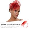 ABOOFAN Red Flower-and-Feather Fascinator Headband for Women and Girls, Cocktail and Wedding Parties, ECRFZD304X8M29MF3A50I16E view 3
