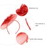 ABOOFAN Red Flower-and-Feather Fascinator Headband for Women and Girls, Cocktail and Wedding Parties, ECRFZD304X8M29MF3A50I16E view 4