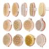YUNHOME Back Scrubber Body Brush, Bamboo Bath Brush with Mixed Horsehair Bristles, Massage Shower Brush, 12 x 6.4 x 3.3 cm view 2