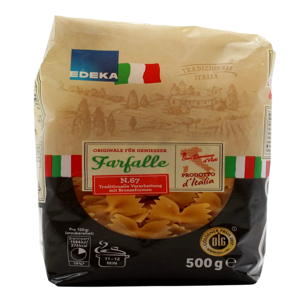 Edeka Farfalle No. 67, 10-Pack (10 x 500 g)