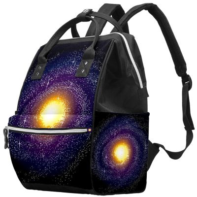 Spiral Galaxy Milky Way Diaper Backpack, Large-Capacity Multifunction Baby Bag