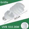 UVB 10.0 26W Reptile Fluorescent Bulb for Desert Terrariums view 2