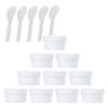 TIANZD 10-Pack 50 mL Black Empty Cosmetic Jars with Lids and 5 Spatulas view 1