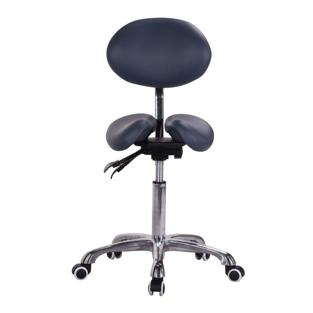 Master Massage Berkeley Split-Seat Saddle Stool with Backrest, Adjustable Height and Tilt