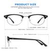 SOAR&EAGLE Blue Light Blocking Computer Glasses, Retro Semi-Rimless, UV400, Clear Lenses, 3 Pairs view 3