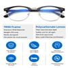SOAR&EAGLE Blue Light Blocking Computer Glasses, Retro Semi-Rimless, UV400, Clear Lenses, 3 Pairs view 4