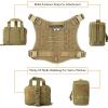 Tactical Dog Harness and Leash Set for Medium and Large Dogs, MOLLE Vest, CP, XL view 3