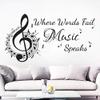 Music Notes and Treble Clef Wall Sticker, 103 × 54 cm view 1