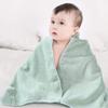 WYRKYP Super-Soft Baby Bath Towel Set, Pure Natural, 2-Pack, 35.4 x 29.5 in, Blue/Green view 4