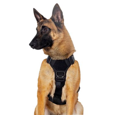 OneTigris Goliath No-Pull Tactical Dog Harness with Handle, Adjustable, Black, XL