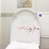 SHMAZ Fresh Pink Peach Blossom Branch Toilet Lid Sticker and Wall Decor view 2