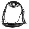 Gs Anatomical Double Bridle with Pressure-Relieving Crownpiece, Bit Cutout, Black (X-Full) view 1