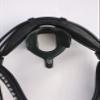 Gs Anatomical Double Bridle with Pressure-Relieving Crownpiece, Bit Cutout, Black (X-Full) view 2