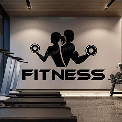 Gym Workout Motivation Wall Decal, 103 × 63 cm