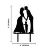 CARISPIBET Wedding Cake Topper with Kissing Bride and Groom and Child view 2