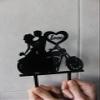 CARISPIBET Wedding Cake Topper with Kissing Bride and Groom and Child view 3