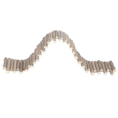Natural Wood Bridge and Fence for Hamsters and Small Pets, 60 cm