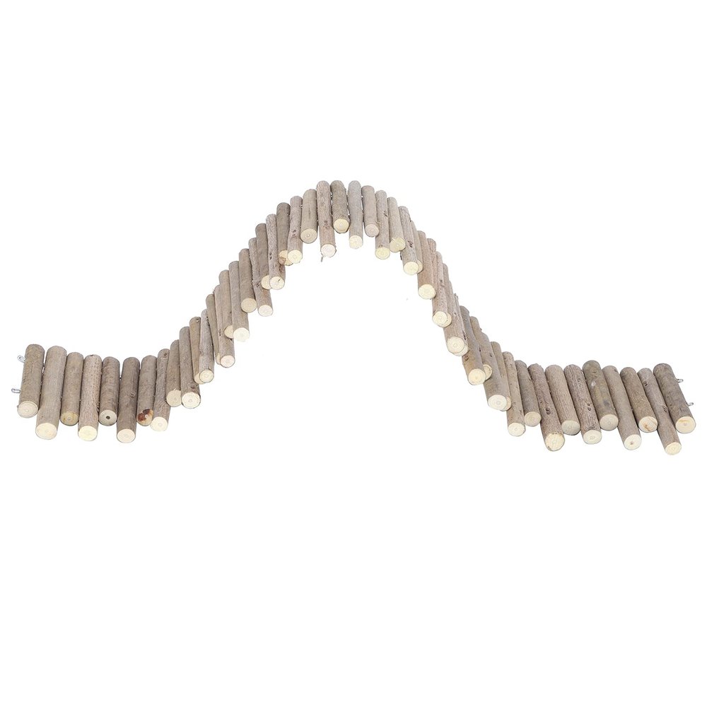 Natural Wood Bridge and Fence for Hamsters and Small Pets, 60 cm
