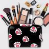 Cat Paw Pattern Cosmetic Bag, Multicolor 03, 18.5 x 7.5 x 13 cm view 3