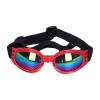 Small Dog Sunglasses, Foldable UV Protection Glasses for Medium and Large Dogs (Red) view 1
