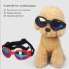 Small Dog Sunglasses, Foldable UV Protection Glasses for Medium and Large Dogs (Red) view 4