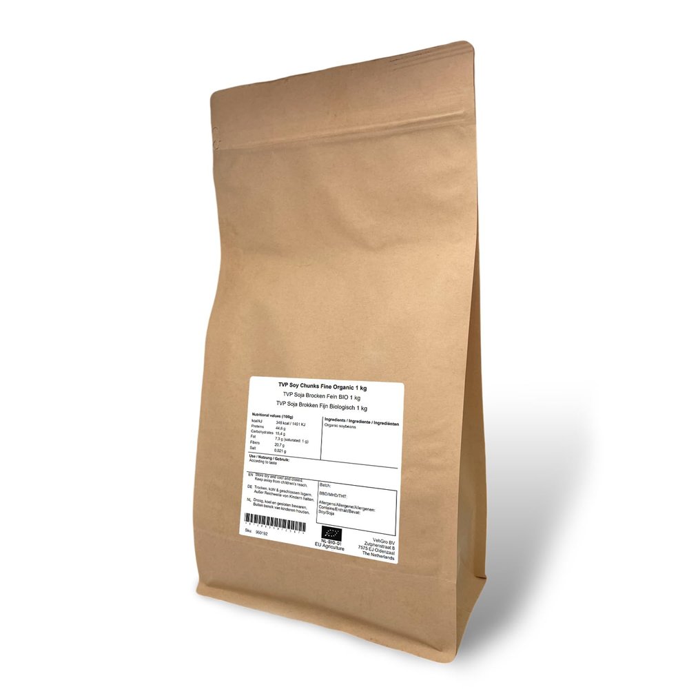 Holyflavours | Fine TVP Soy Chunks | Organic Certified | 1 kg | Natural Superfood