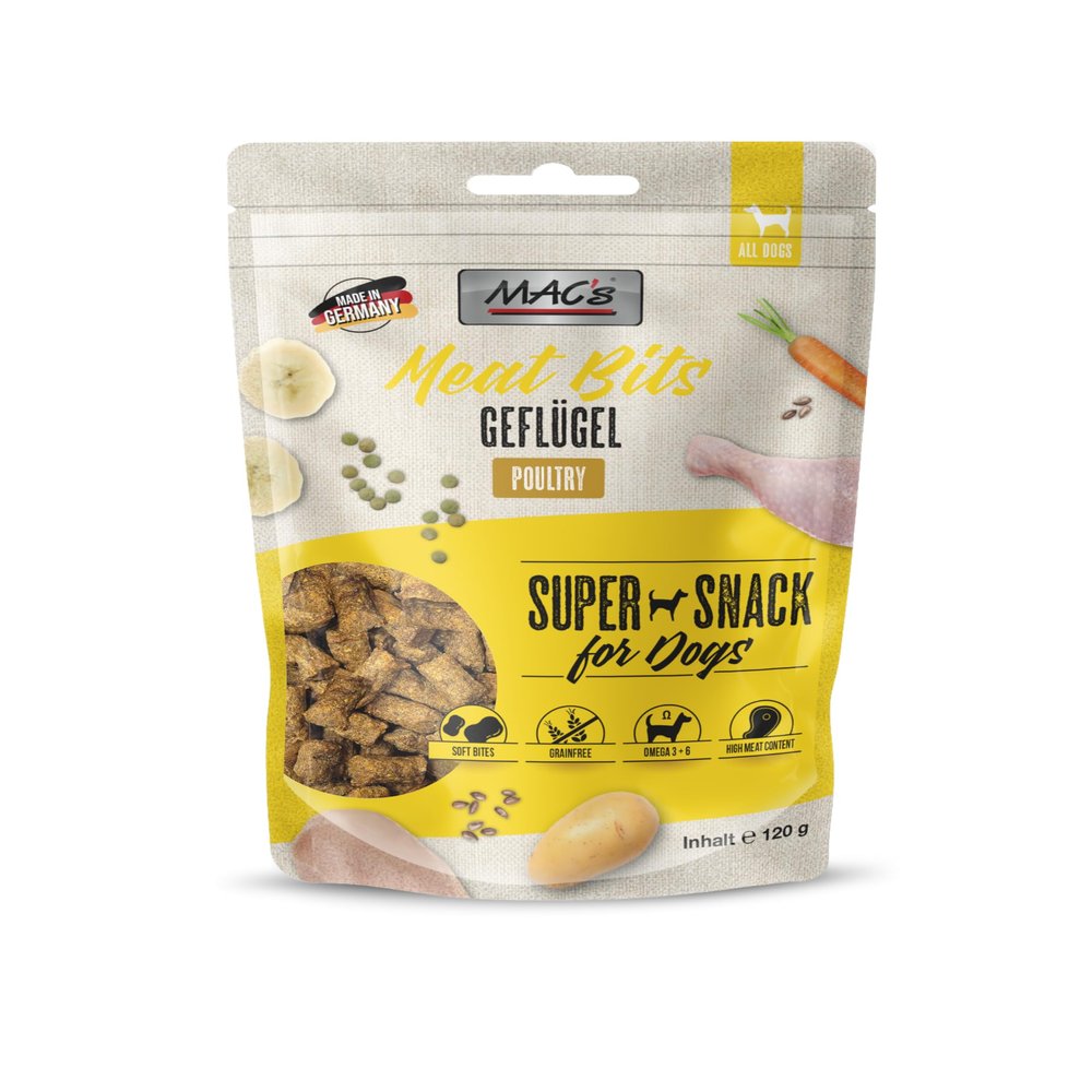 MAC's Dog Meat Bits Snack with Poultry 120g