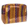 Women's Cosmetic Bag with Pineapple and Geometric Design, Waterproof, Spacious Makeup Travel Pouch view 1