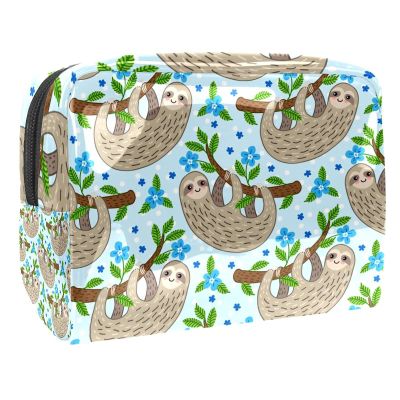 Sloth Makeup Bag for Women and Girls, Spacious, Zippered