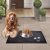 Personalized Paw Print Dog Feeding Mat | Washable | (Colorful Paws 1) view 2
