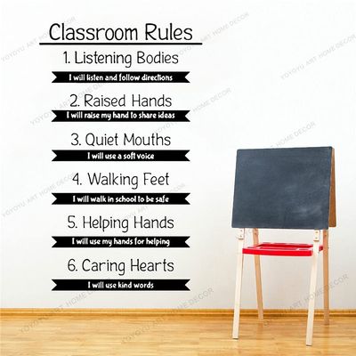 Classroom Rules Vinyl Wall Decal, 77 × 126 cm